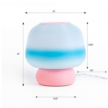 Mushroom Modern Classic Plant-Based PLA 3D Printed Dimmable LED Table Lamp - JONATHAN Y